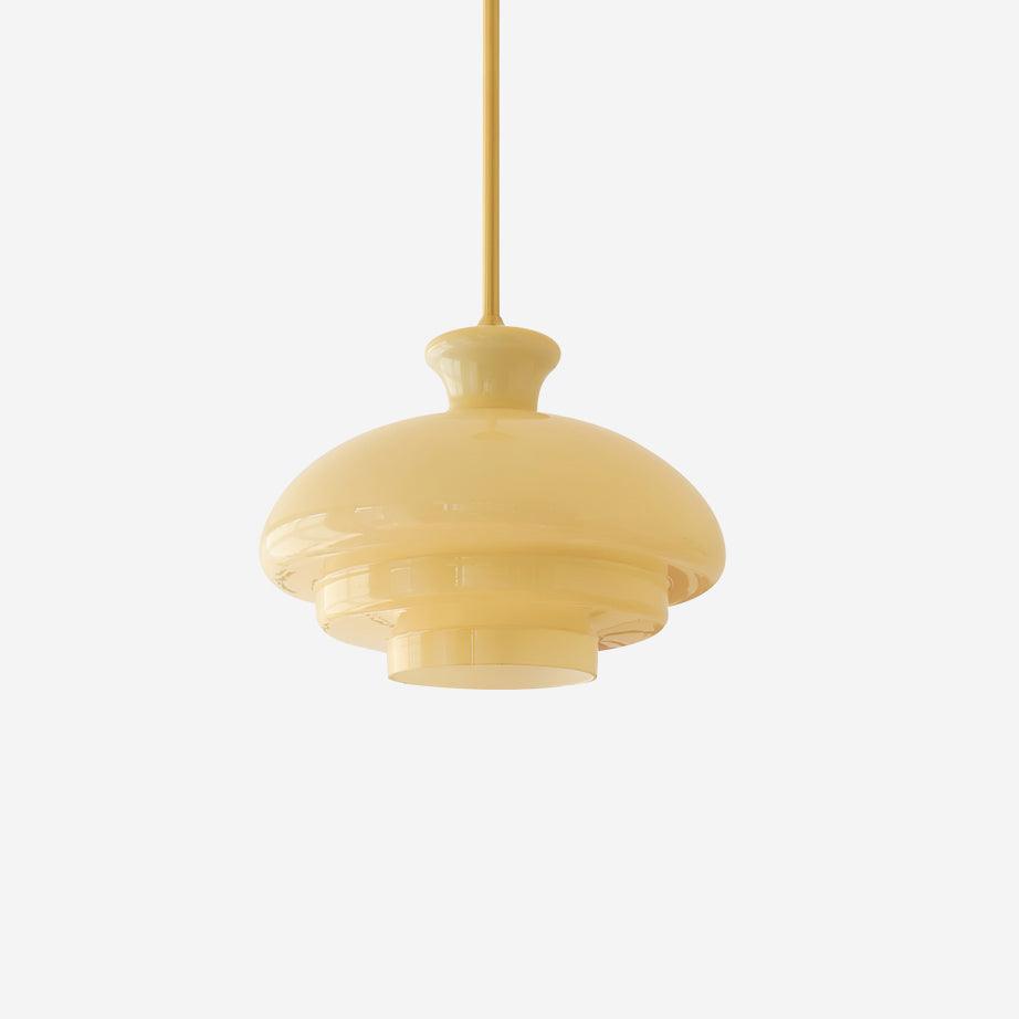 Warm Ambient Glow Pendant Lamp With Layered Glass Dome